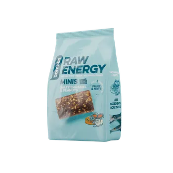 Bombus RAW tyčinky RAW ENERGY MINIS - SALTY CARAMEL & PEANUTS (10 x 15g) Minis 15g - 10 ks