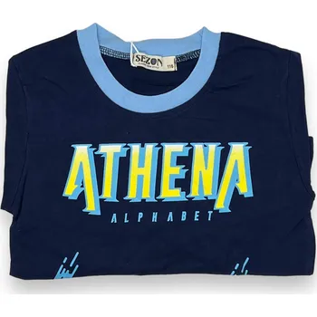 Dětská móda Sezon Chlapecké pyžama s dlouhým rukávem ATHENA Barva: Tmavě modrá, Velikost: 146