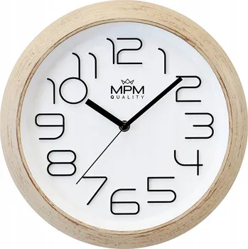 Hodiny Nástěnné hodiny MPM Quality hnědé 34 cm
