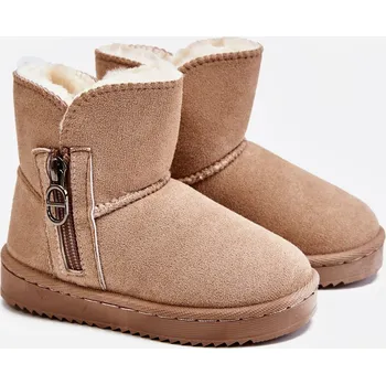 Dětská sportovní obuv Dětské nazouvací zateplené sněhule Catellie Barva: Béžová, Velikost: 28