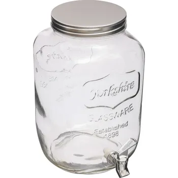 Keramický dřez Secret de Gourmet Nádoba na limonádu s kohoutkem, 8 litrů, skleněná