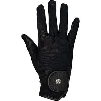 Jezdecké rukavice Jezdecké rukavice EQUESTRO Mesh - černé, 7