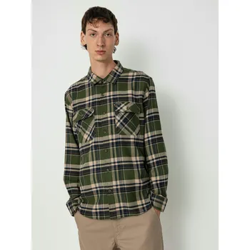 Pánská košile Brixton Bowery Flannel Ls (cypress green/washed navy/whit) XL, zelená