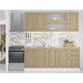 Kuchyňská linka Kuchyně BARDIS 200 bílá/bronz supermat