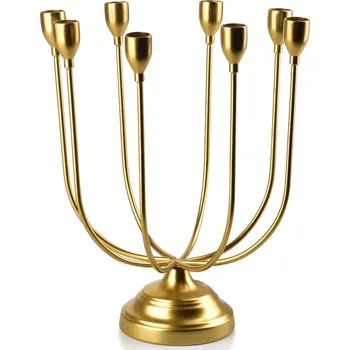 Svícen 8-ramenný svícen Cedric zlatý