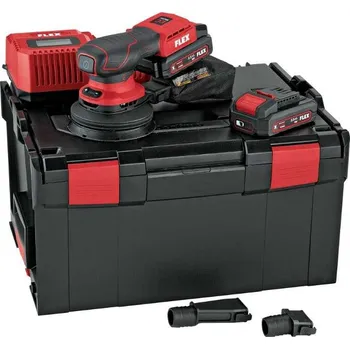 FLEX ORE 2-125 18-EC/2.5 Set Aku excentrická bruska (18V/2x2,5Ah/125mm) + L-BOXX 532083