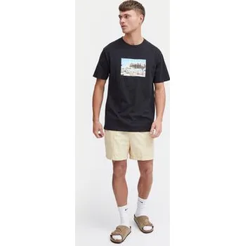 Pánské tričko Solid T-Shirt 21108237 Černá Regular Fit S