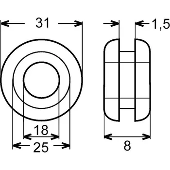 kabelová chránička Průchodka 20 / 10mm