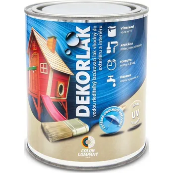 Lak na dřevo COLOR COMPANY DEKORLAK akrylátový lazurovací lak na dřevo do interiéru a exteriéru 0.7 l