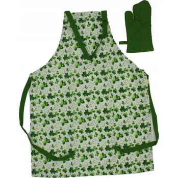 Kuchyňská zástěra HOME ELEMENTS Dětská sada - zástěra a chňapka, Čtyřlístek