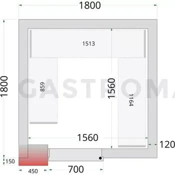 Panely ke stavebnicovým boxům s 120 mm izolací | TEFCOLD, CR 180x180x220