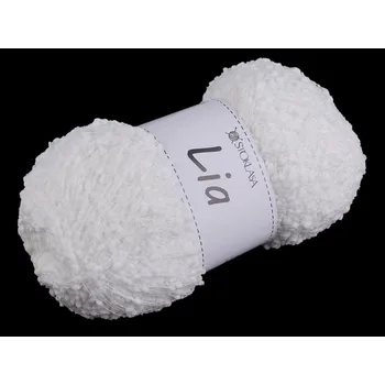 Příze Pletací příze nopková Lia 100 g, barva 1 bílá