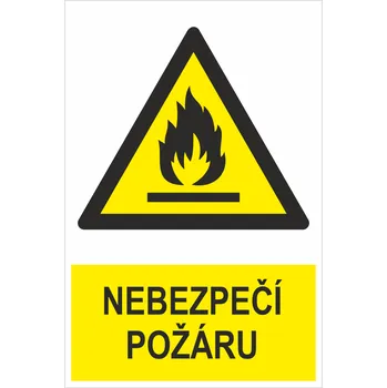 Značení Nebezpečí požáru ISO 7010 samolepící vinylová fólie 150x100 mm