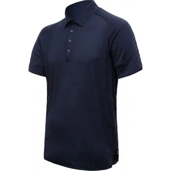 cyklistický dres Triko krátké pánské SENSOR MERINO ACTIVE POLO tmavě modré M