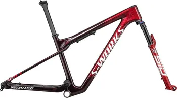 rám kola Specialized S-Works Epic World Cup rám Gloss Red Tint/Flake Silver Granite/Metallic White Silver L