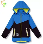 Chlapecká softshellová bunda zateplená Kugo HK5603 modrá / černá