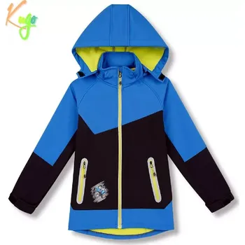 Chlapecká softshellová bunda zateplená Kugo HK5603 modrá / černá