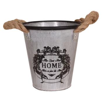 Květináč Obal na květináč Shabby, ø 17 cm, 17 cm, kov, stříbrná 89-HF141098-C