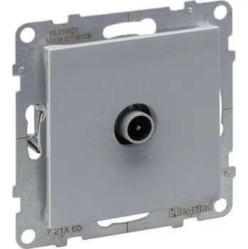 Elektrická zásuvka SUNO HLINÍK TV ZÁSUVKA PRŮBĚŽNÁ HVĚZDA 14DB LEGRAND 721365