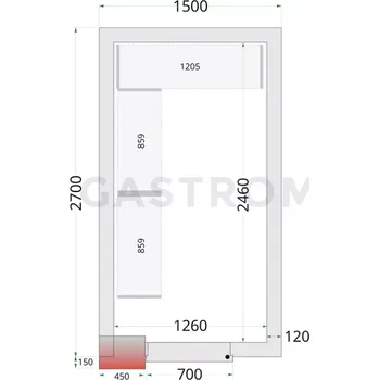 Panely ke stavebnicovým boxům s 120 mm izolací | TEFCOLD, CR 150x270x220