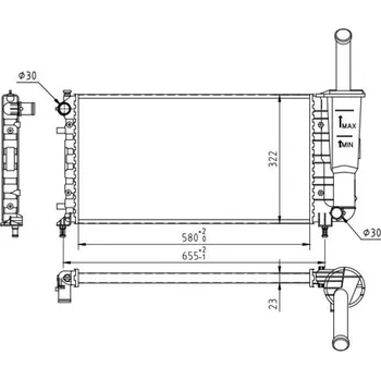 Chladič motoru Chladič, chlazení motoru HART 605 903
