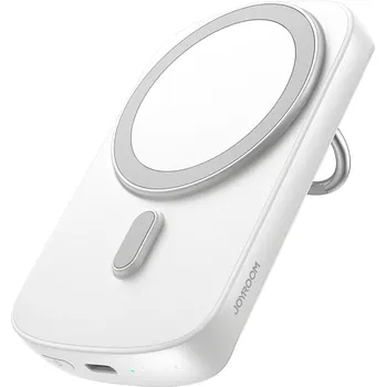 Powerbanka Joyroom JR-W030 Magsafe 15W bezdrátová mini powerbanka / s opěrkou ring 6000mAh bílá