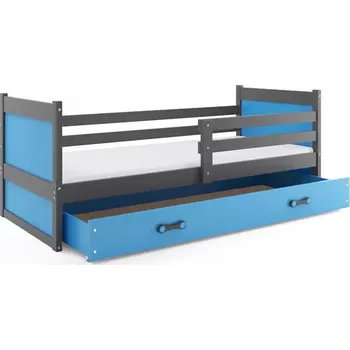 Postel BMS GROUP Dětská postel Rico 1 80x190, s úložným prostorem bez matrace - 1 osoba - Grafit, Modrá, Modrá