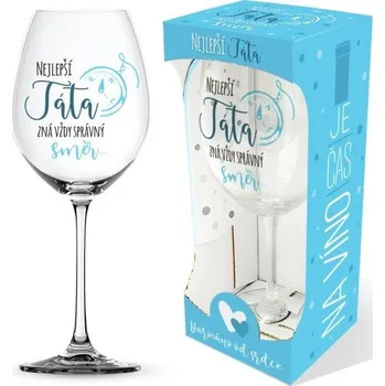 Žertovný předmět Nekupto DC7 Sklenka na víno NEJLEPŠÍ TÁTA NZK