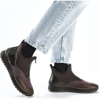 Dámská zimní obuv Dámská kotníková obuv 51550-25 Rieker hnědé Barva: braun kombi, Velikost: 39