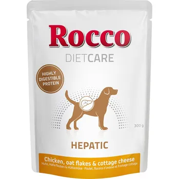 Krmivo pro kočku 24x300g Rocco Diet Care Hepatic kuřecí s ovesnými vločkami a tvarohem