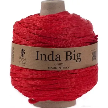 Příze Borgo de Pazzi Inda Big 8 Červená (Špagátová příze Inda Big Červená)