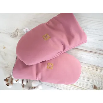 Rukávník Rukavice na kočárek (Mauve, šedý fleece)