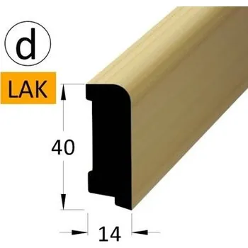soklová lišta NOVÁK Podlahová - soklová lišta 40x14 dýha jasan lak, 2,4m 7816