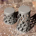 FARO BARCELONA Podstavná lampa LED Shadow, tmavě šedá, hliník, výška 45 cm LED 11 W celkem - Doprava zdarma