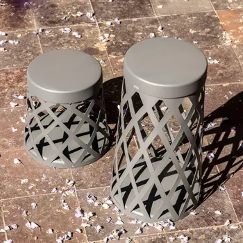 Lampička FARO BARCELONA Podstavná lampa LED Shadow, tmavě šedá, hliník, výška 45 cm LED 11 W celkem - Doprava zdarma