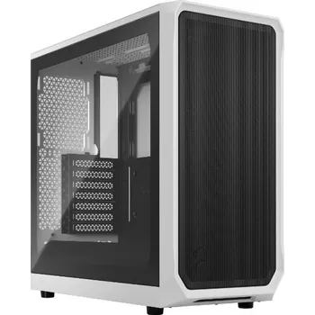 PC skříň FRACTAL DESIGN skříň Focus 2 White TG Clear Tint, 2x USB 3.0, bez zdroje, mATX