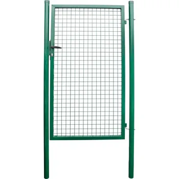 Plot Brána Strend Pro METALTEC ECO, 1000/1200/50x50 mm, zelená, jednokrídlová, záhradná, ZN+PVC, RAL6005