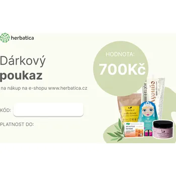Dárkový potravinový koš Dárkový poukaz Herbatica v hodnotě 700 Kč