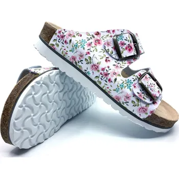 Dámské pantofle Peon Květiny PE/125K-5F bílá 42