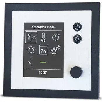Řídící jednotka EOS EmoTec H, řídící jednotka pro suchou i vlhkou saunu, antracit / stříbrná