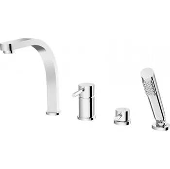 Vodovodní baterie Baterie DECCO vanová na okraj vany čtyřotvorová s příslušenstvím chrom BABWD4CH