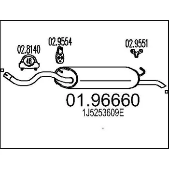 Auto-moto Zadní tlumič výfuku MTS 01.96660
