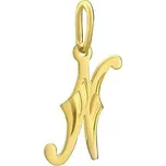Zlatý přívěsek písmeno N