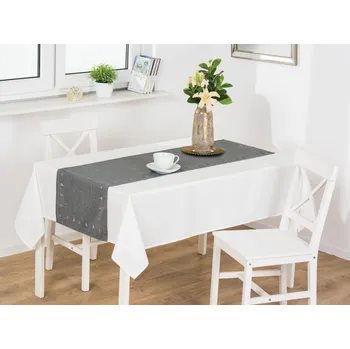 ubrus Vánoční ubrus - běhoun na stůl NATALE šedá 40x140 cm Mybesthome