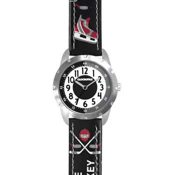 Hodinky CLOCKODILE Dětské svítící černé chlapecké hodinky HOKEJ CWB0110 ( )