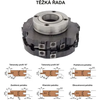 Frézka Sada fréz na pero a drážku s VBD 560 CF - KOMPLET - TĚŽKÁ ŘADA