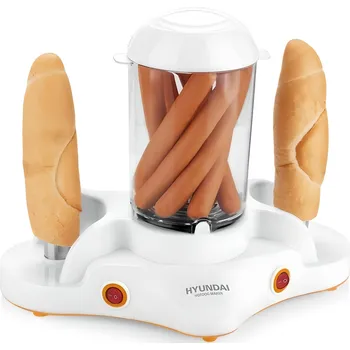 Vařič vajec Přístroj na hot dogy a vaření vajec Hyundai HDM 120 380W bílý