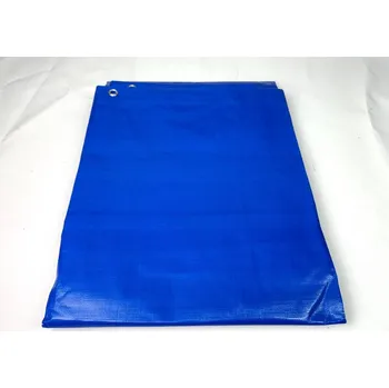 Krycí plachta Krycí plachta s oky PE 200g/1m² - modrá, 4x8m, modrá