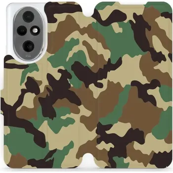 Pouzdro na mobilní telefon Flipové pouzdro Mobiwear - Honor 200 - V111P Maskáče (Knížkové flip pouzdro, obal, kryt na mobil Honor 200 - V111P Maskáče, materiál Umělá kůže + TPU - ochrana 360°, stojánek, silikonová vanička, magnetické zavírání)