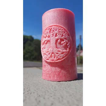 Svíčka Svíčka Strom života Růžová